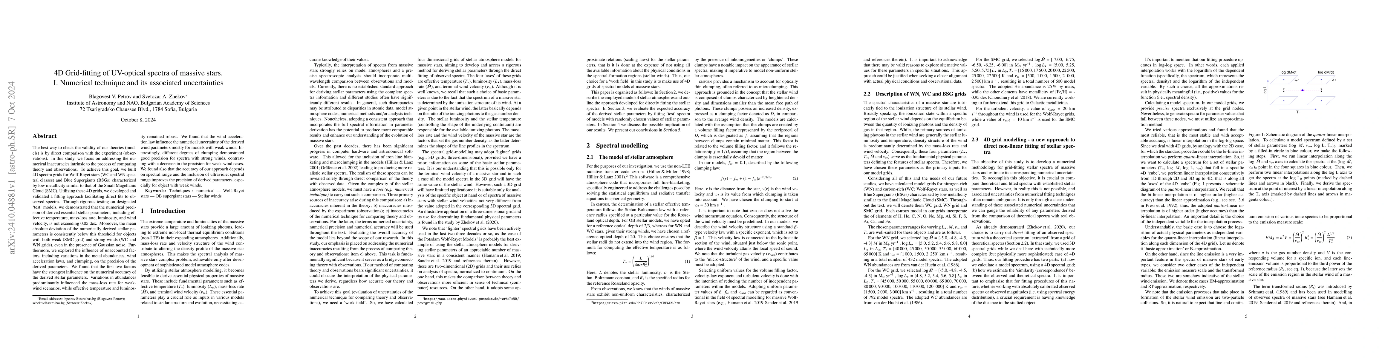 Thumbnail for 4D Grid-fitting of UV-optical spectra of massive stars. I. Numerical
  technique and its associated uncertainties