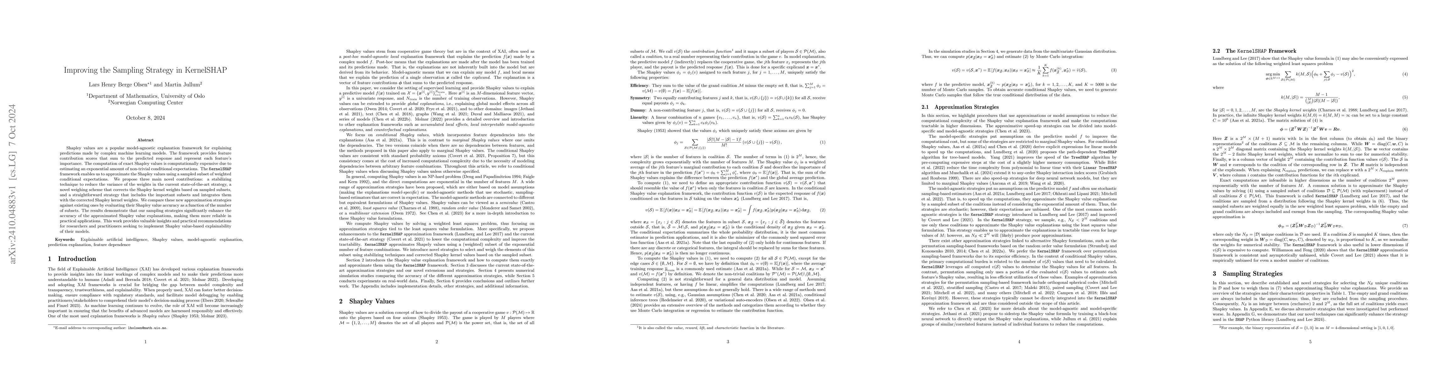 Thumbnail for Improving the Sampling Strategy in KernelSHAP