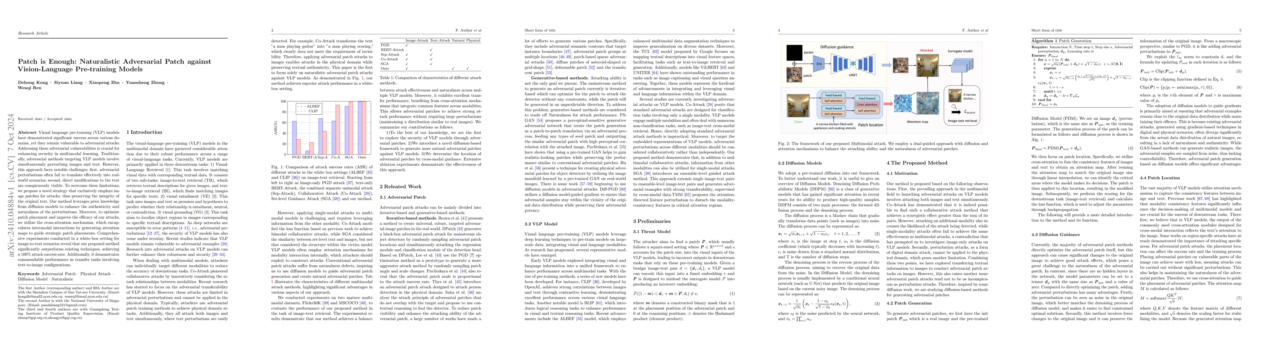 Thumbnail for Patch is Enough: Naturalistic Adversarial Patch against Vision-Language
  Pre-training Models
