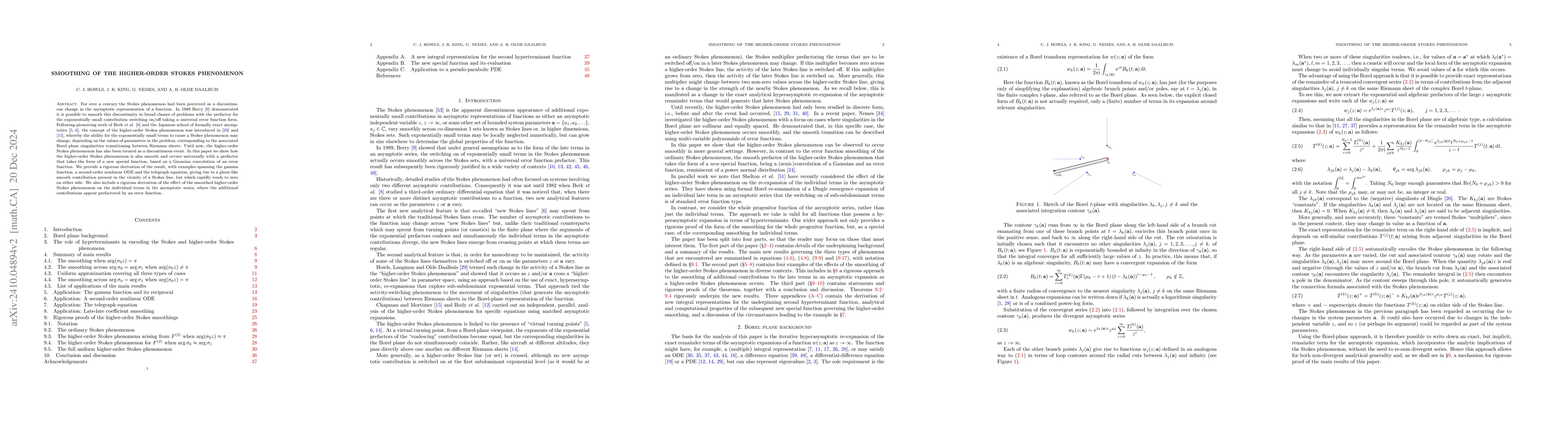 Thumbnail for Smoothing of the higher-order Stokes phenomenon