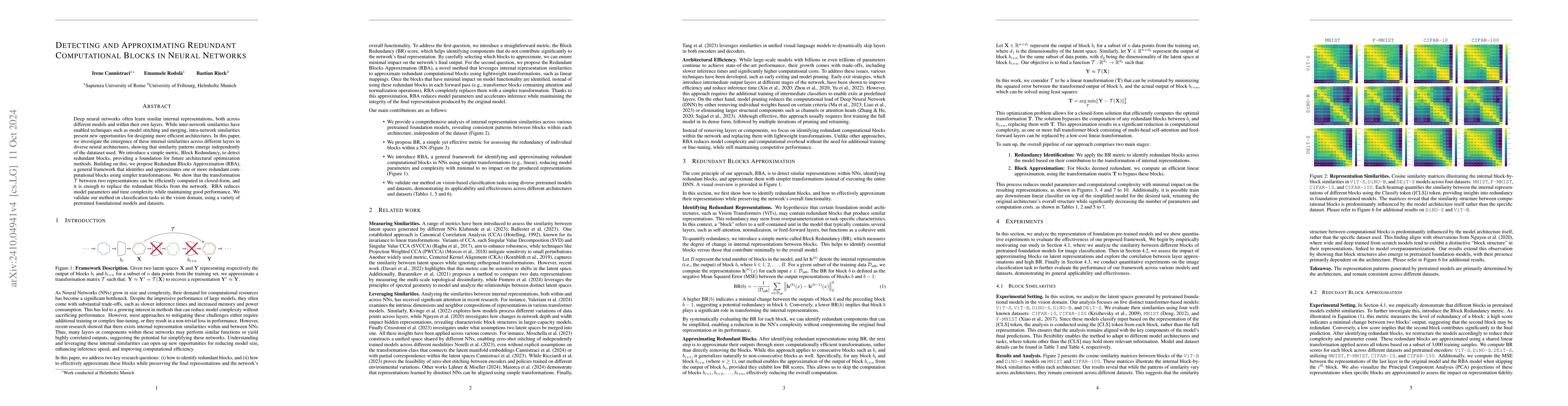 Thumbnail for Detecting and Approximating Redundant Computational Blocks in Neural
  Networks