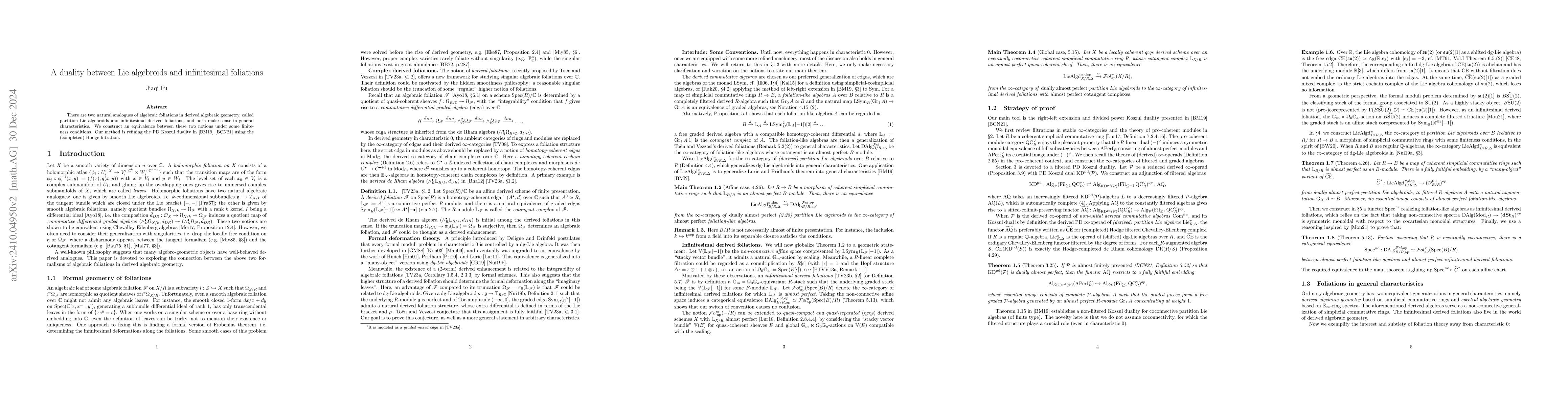 Thumbnail for A duality between Lie algebroids and infinitesimal foliations