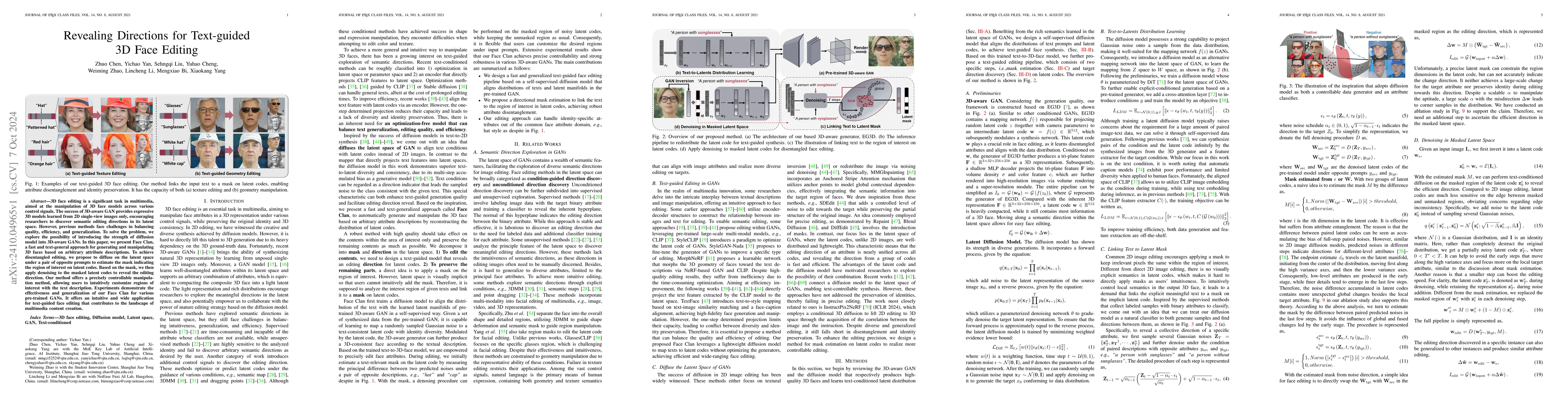 Thumbnail for Revealing Directions for Text-guided 3D Face Editing