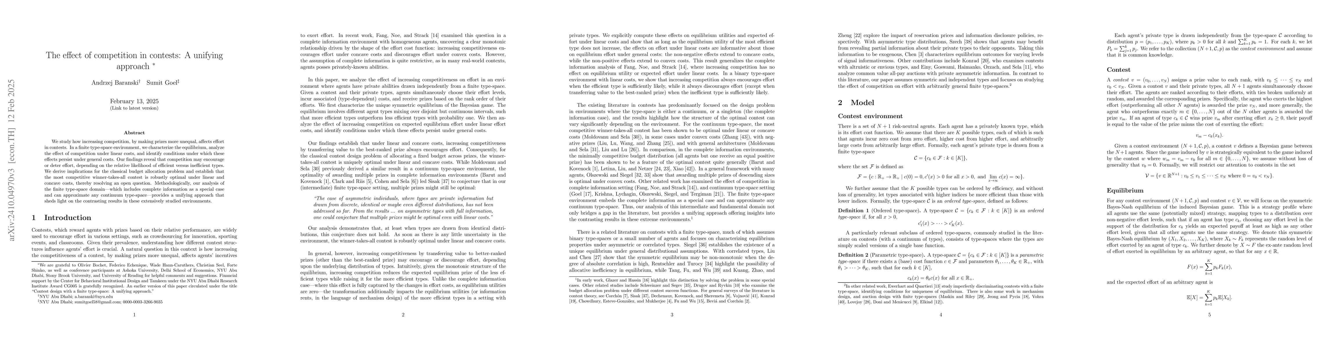 Thumbnail for Contest design with a finite type-space: A unifying approach