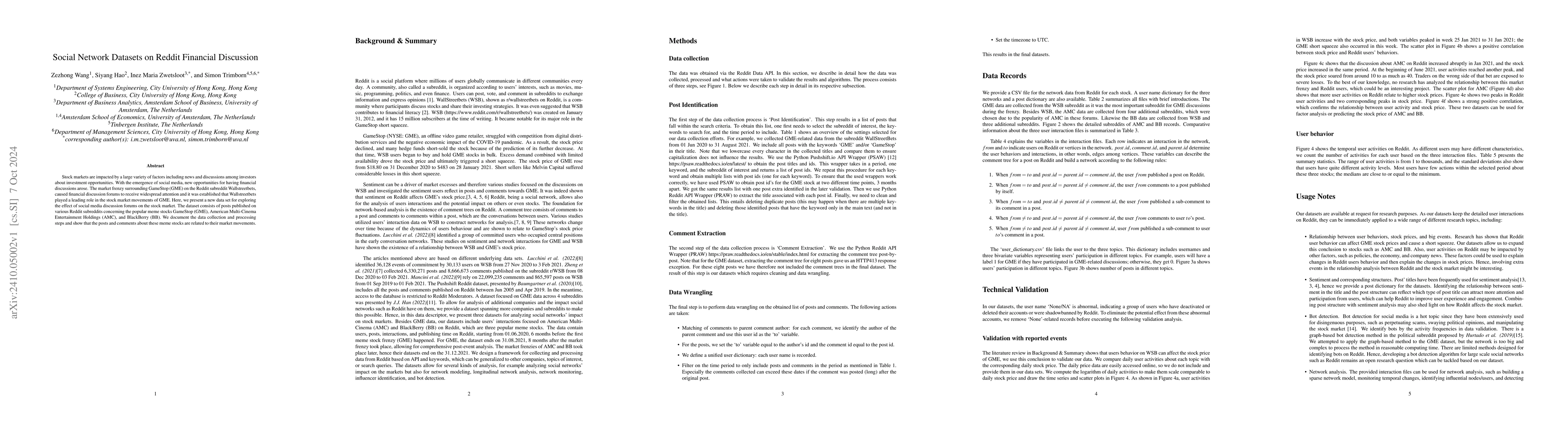 Thumbnail for Social Network Datasets on Reddit Financial Discussion