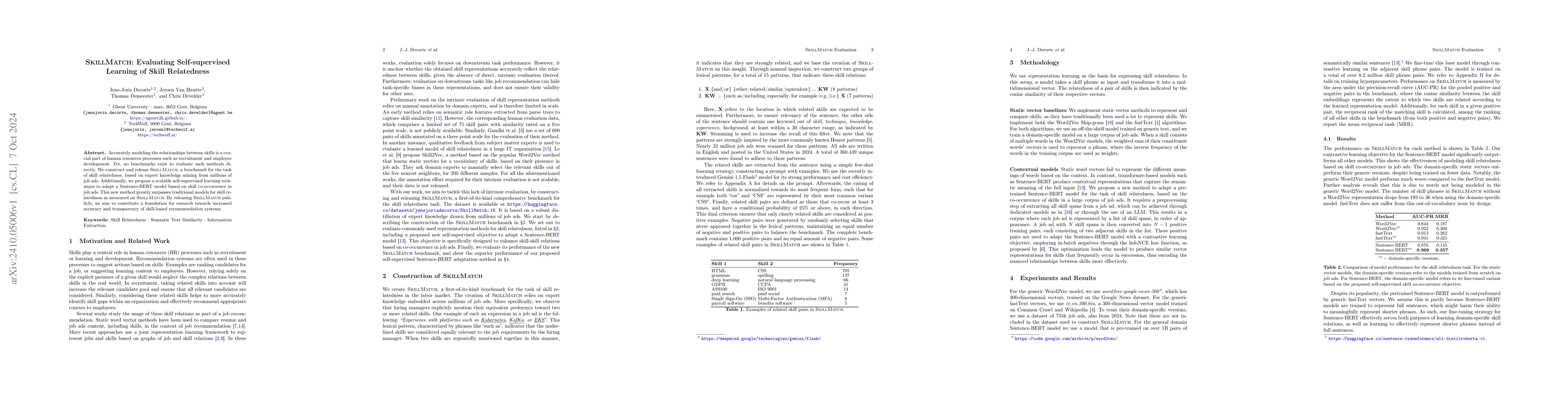 Thumbnail for SkillMatch: Evaluating Self-supervised Learning of Skill Relatedness