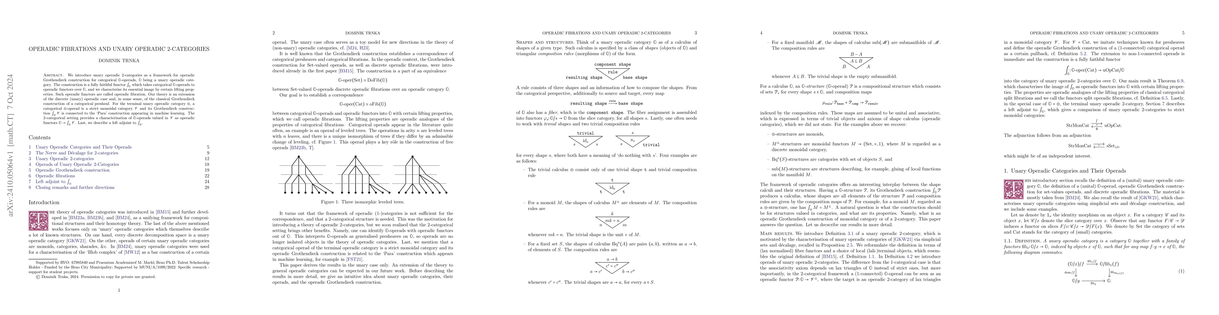 Thumbnail for Operadic Fibrations and Unary Operadic 2-categories