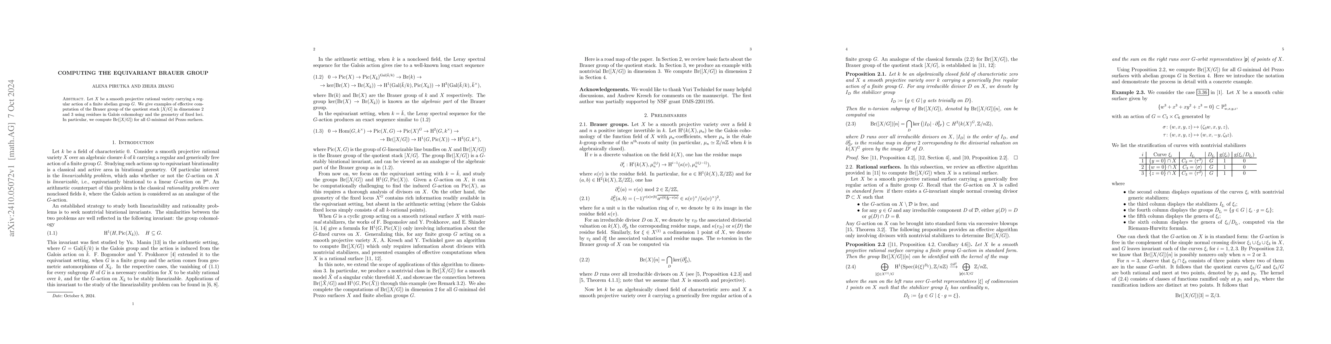 Thumbnail for Computing the equivariant Brauer group