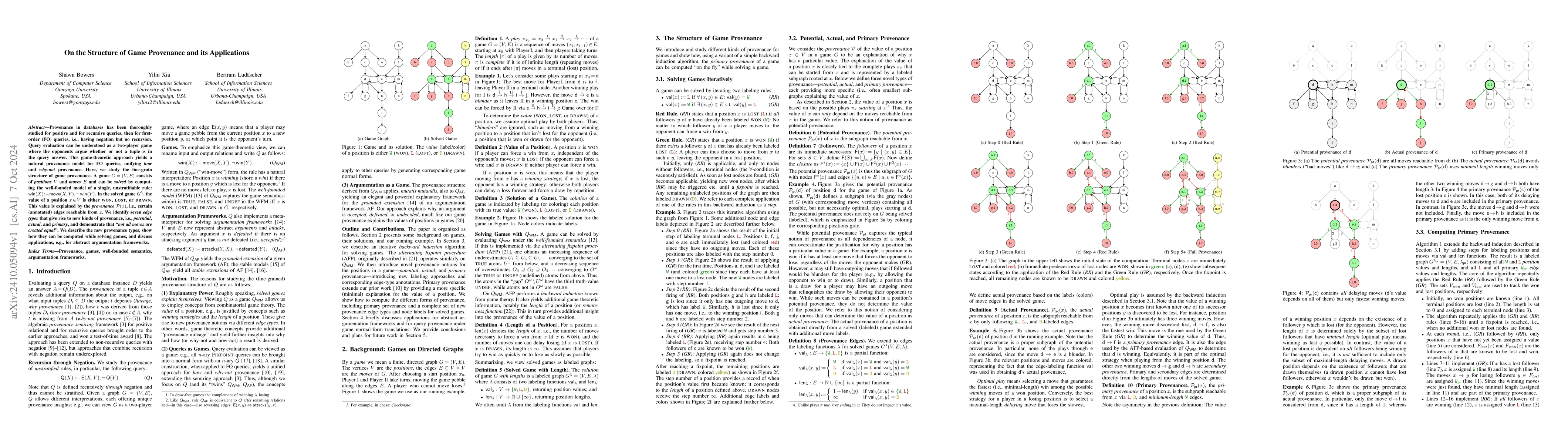 Thumbnail for On the Structure of Game Provenance and its Applications