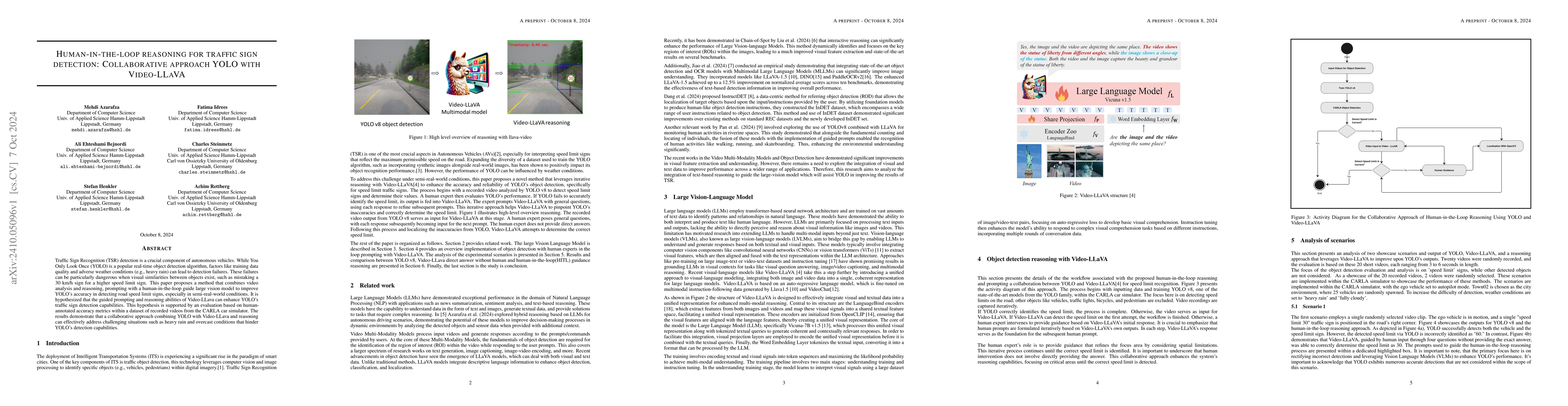 Thumbnail for Human-in-the-loop Reasoning For Traffic Sign Detection: Collaborative
  Approach Yolo With Video-llava