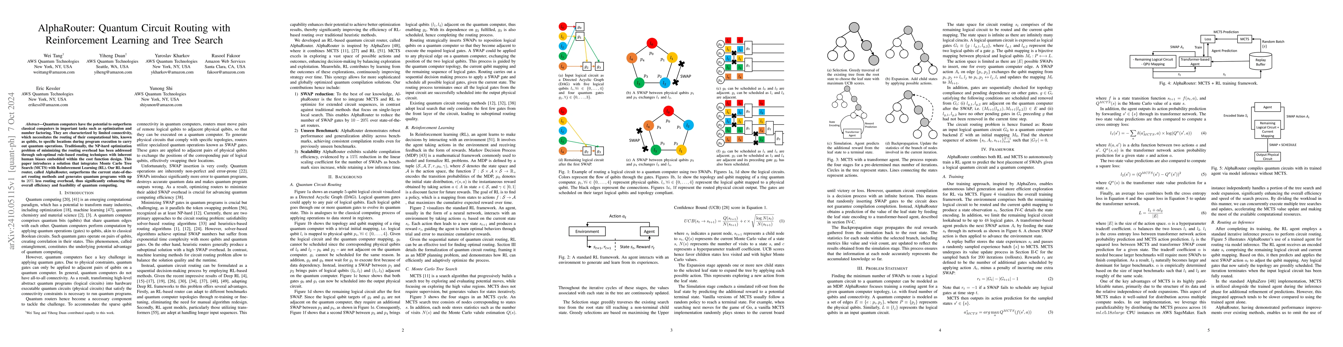 Thumbnail for AlphaRouter: Quantum Circuit Routing with Reinforcement Learning and
  Tree Search