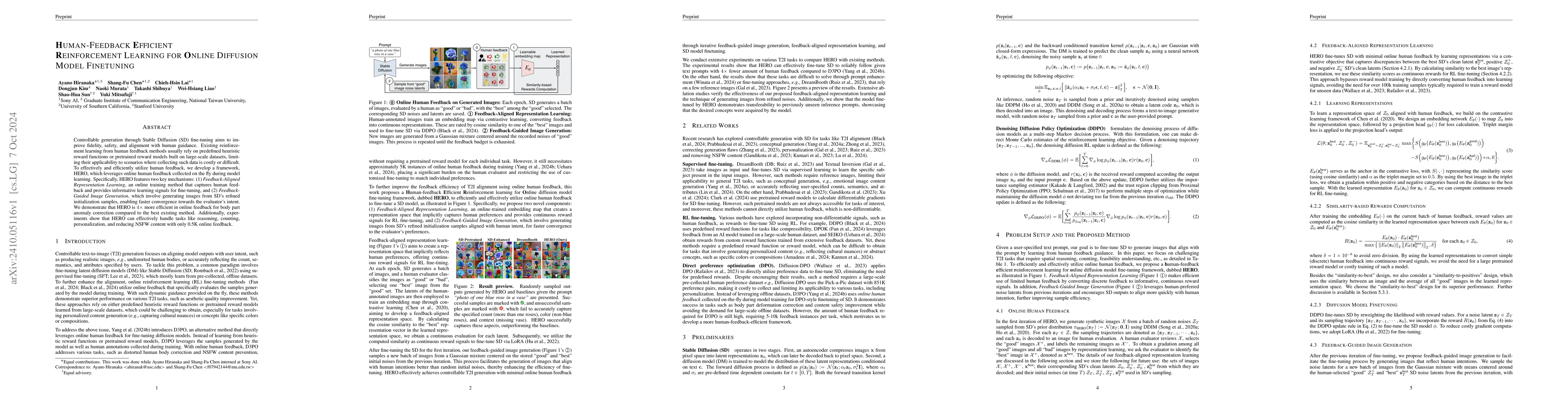 Thumbnail for Human-Feedback Efficient Reinforcement Learning for Online Diffusion
  Model Finetuning
