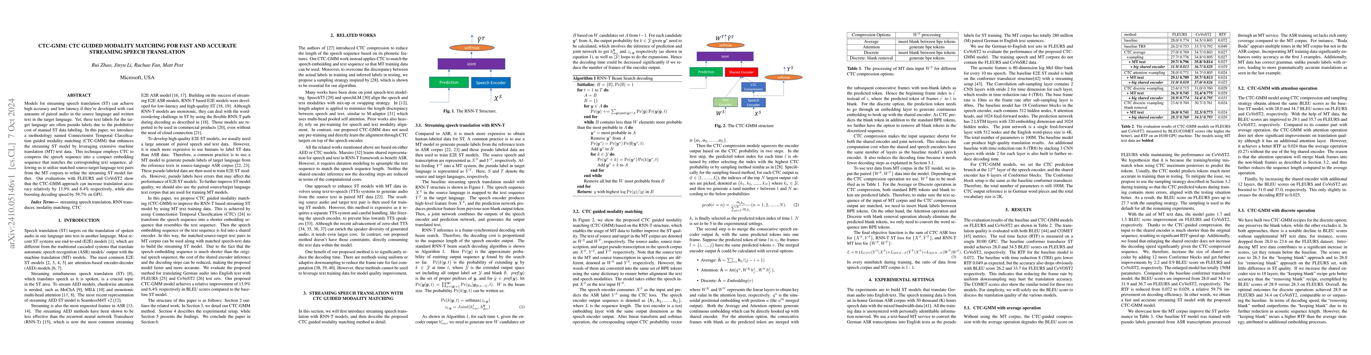 Thumbnail for CTC-GMM: CTC guided modality matching for fast and accurate streaming
  speech translation