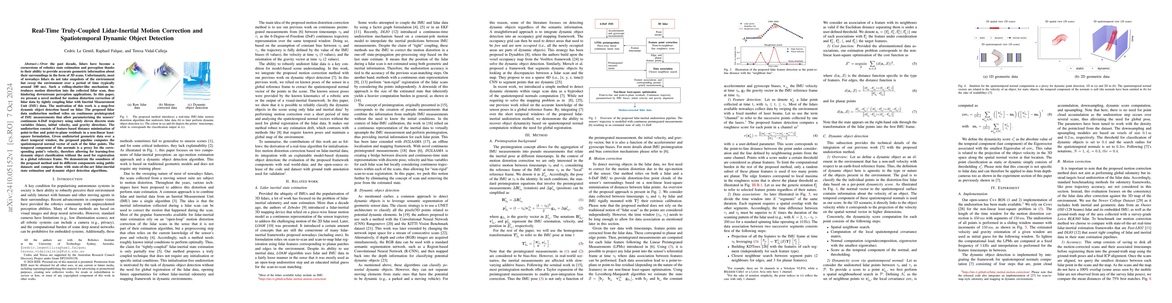 Thumbnail for Real-Time Truly-Coupled Lidar-Inertial Motion Correction and
  Spatiotemporal Dynamic Object Detection