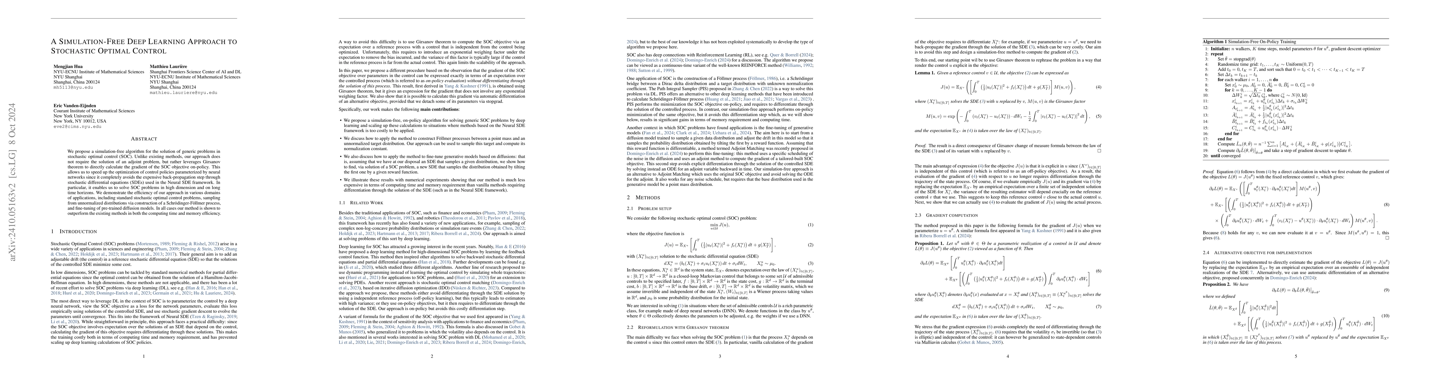 Thumbnail for A Simulation-Free Deep Learning Approach to Stochastic Optimal Control