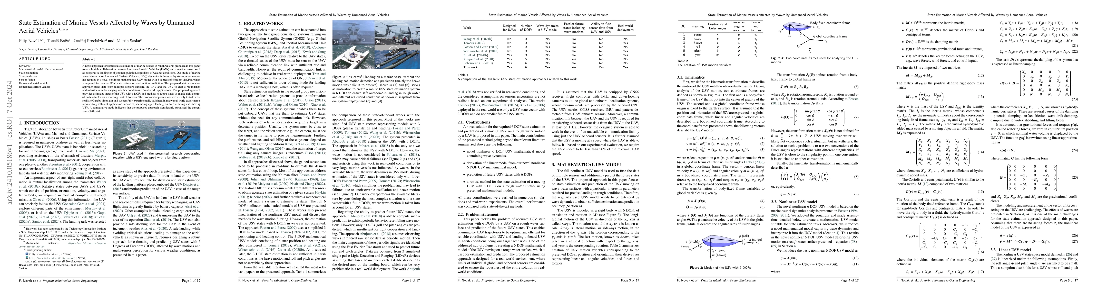 Thumbnail for State Estimation of Marine Vessels Affected by Waves by Unmanned Aerial
  Vehicles