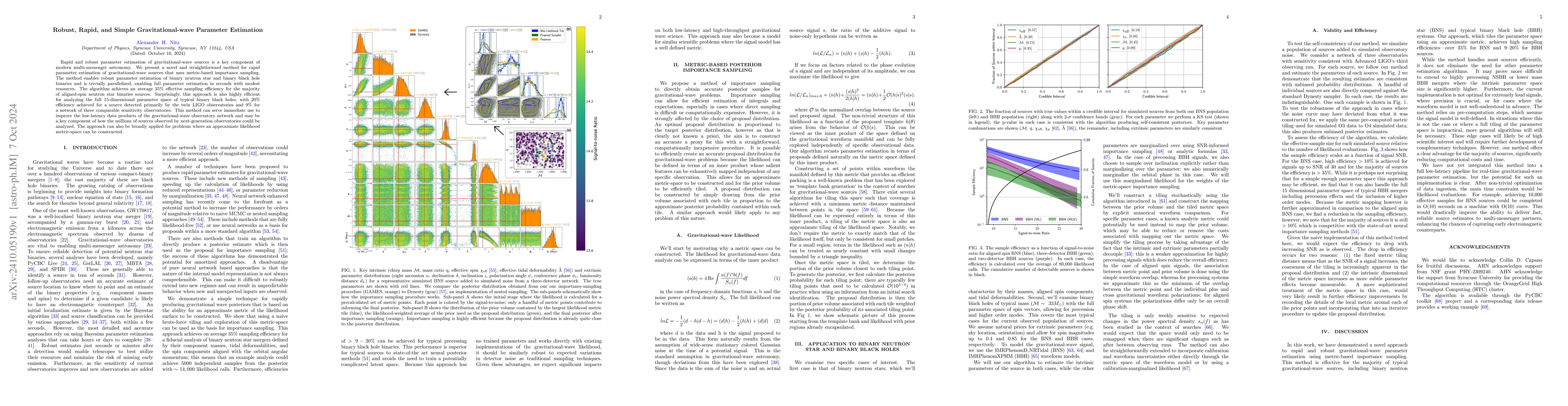 Thumbnail for Robust, Rapid, and Simple Gravitational-wave Parameter Estimation