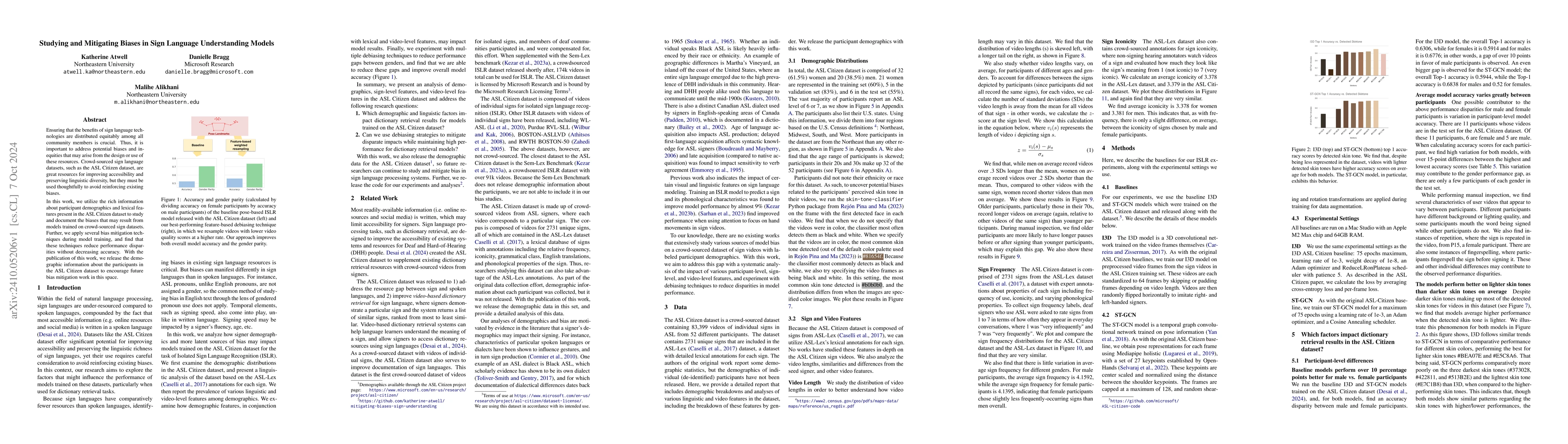 Thumbnail for Studying and Mitigating Biases in Sign Language Understanding Models