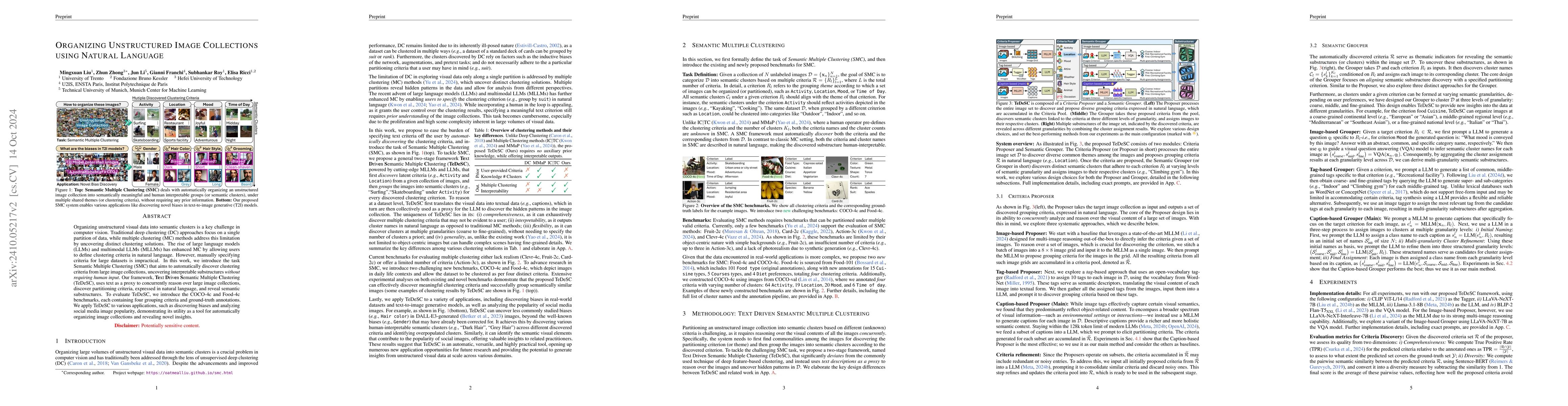 Thumbnail for Organizing Unstructured Image Collections using Natural Language
