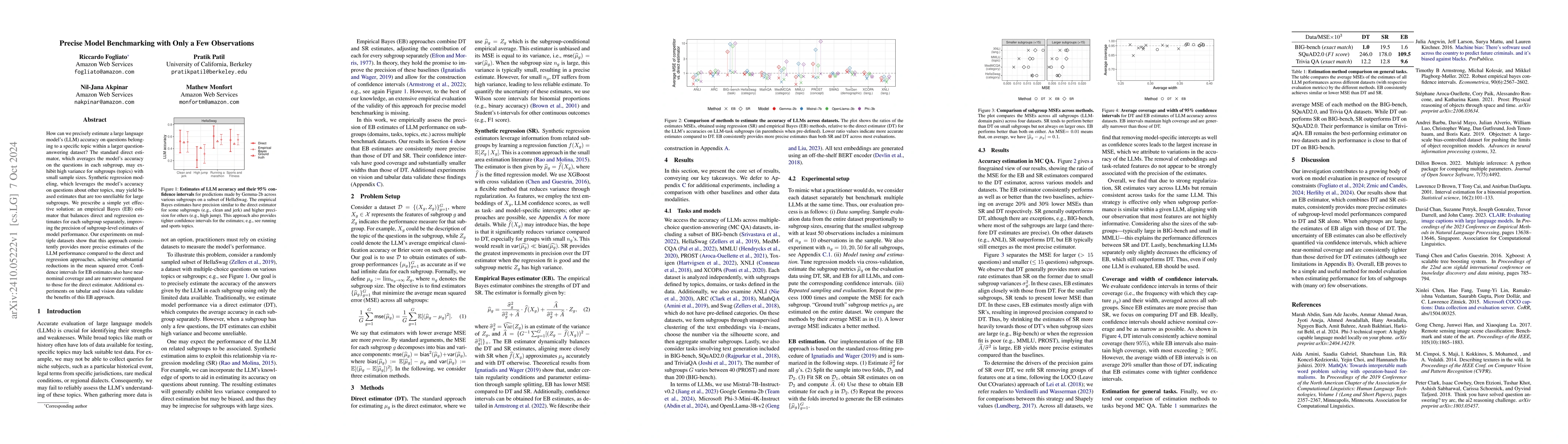 Thumbnail for Precise Model Benchmarking with Only a Few Observations