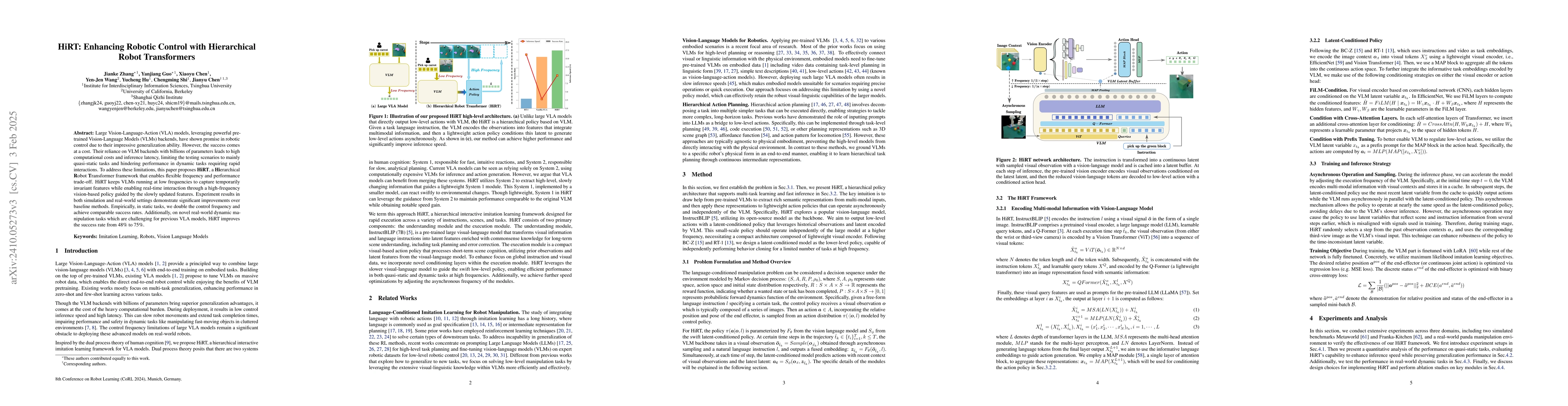 Thumbnail for HiRT: Enhancing Robotic Control with Hierarchical Robot Transformers