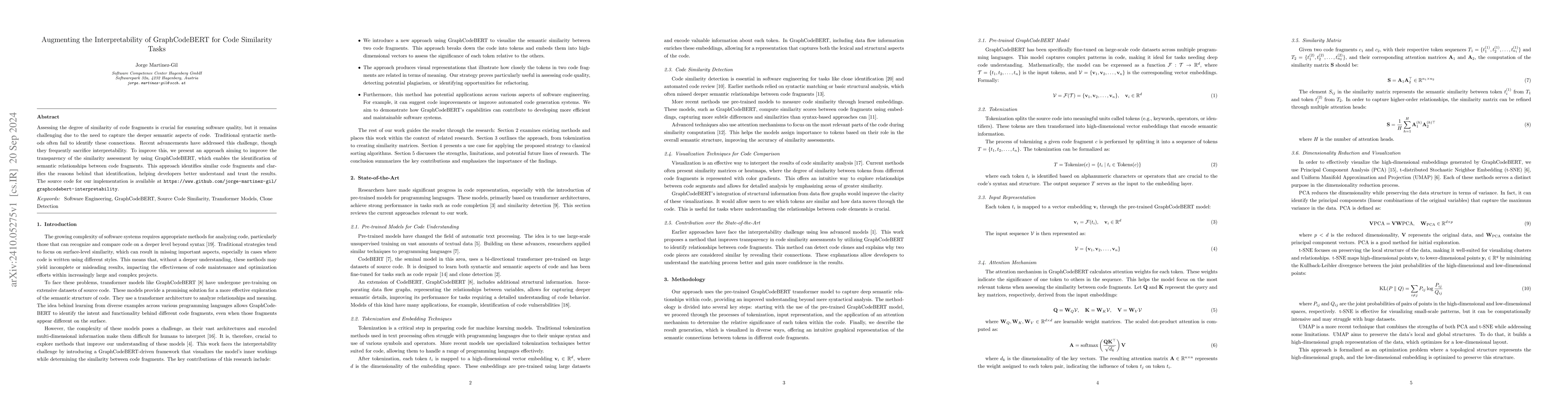 Thumbnail for Augmenting the Interpretability of GraphCodeBERT for Code Similarity
  Tasks