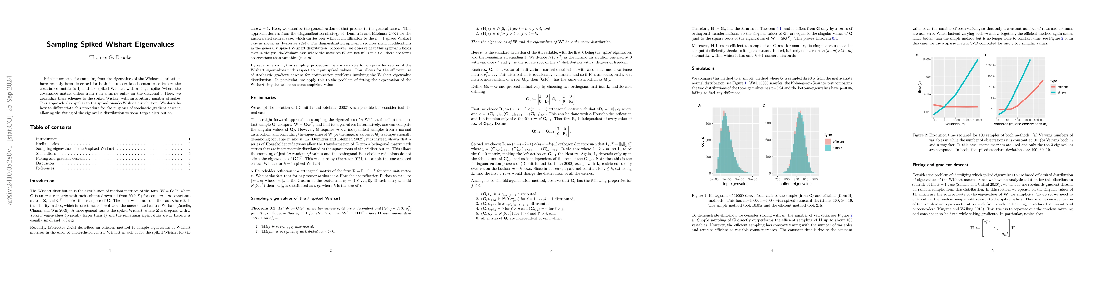 Thumbnail for Sampling Spiked Wishart Eigenvalues