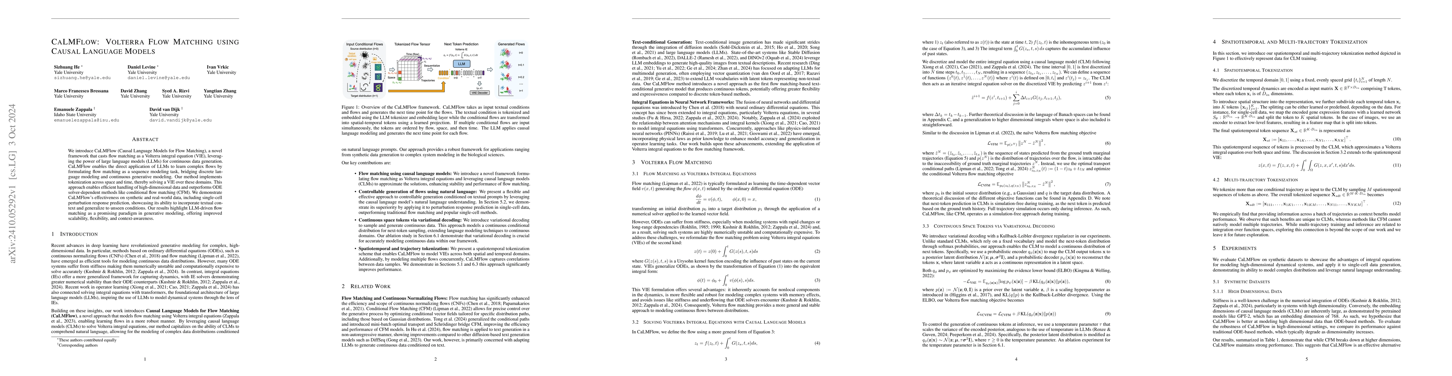 Thumbnail for CaLMFlow: Volterra Flow Matching using Causal Language Models