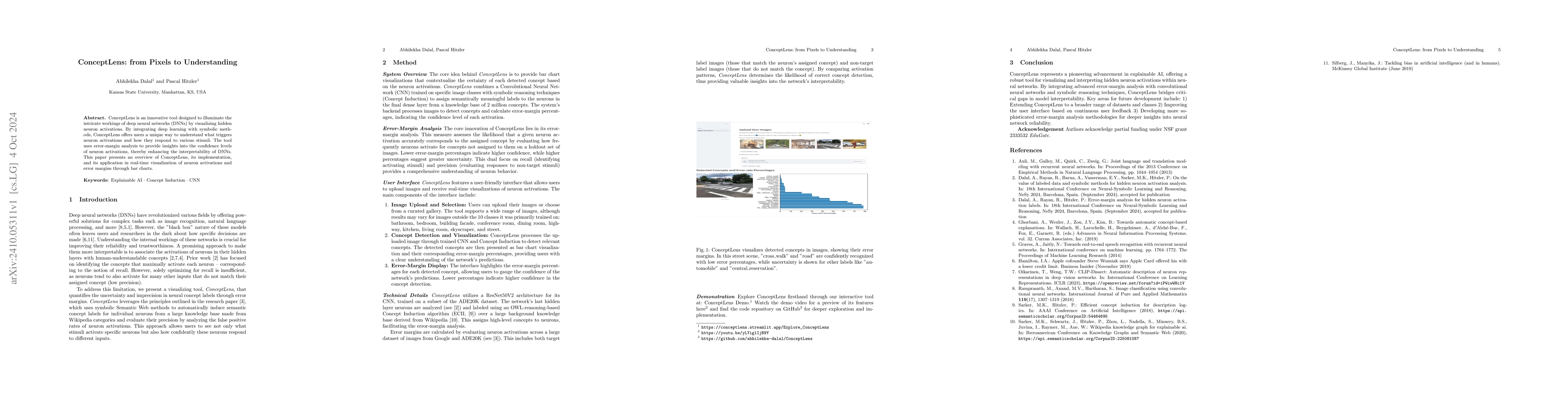 Thumbnail for ConceptLens: from Pixels to Understanding