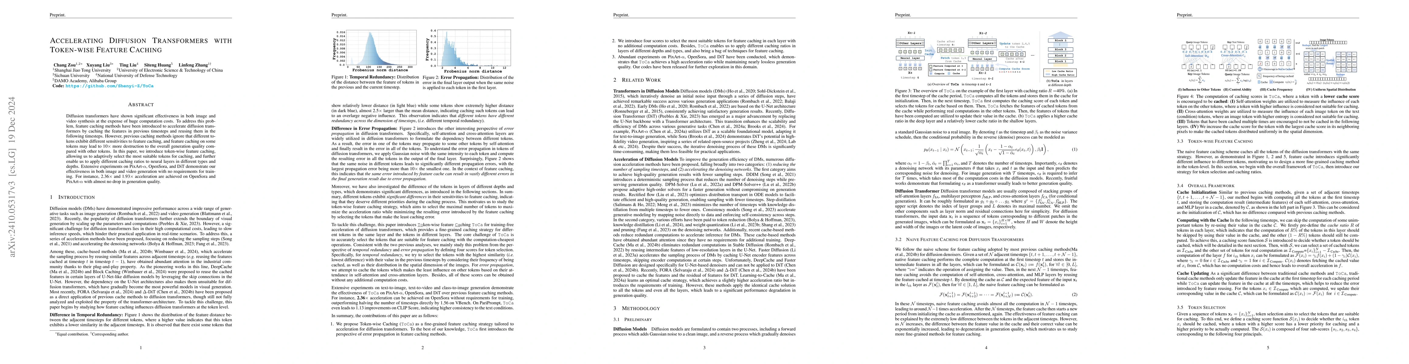 Thumbnail for Accelerating Diffusion Transformers with Token-wise Feature Caching