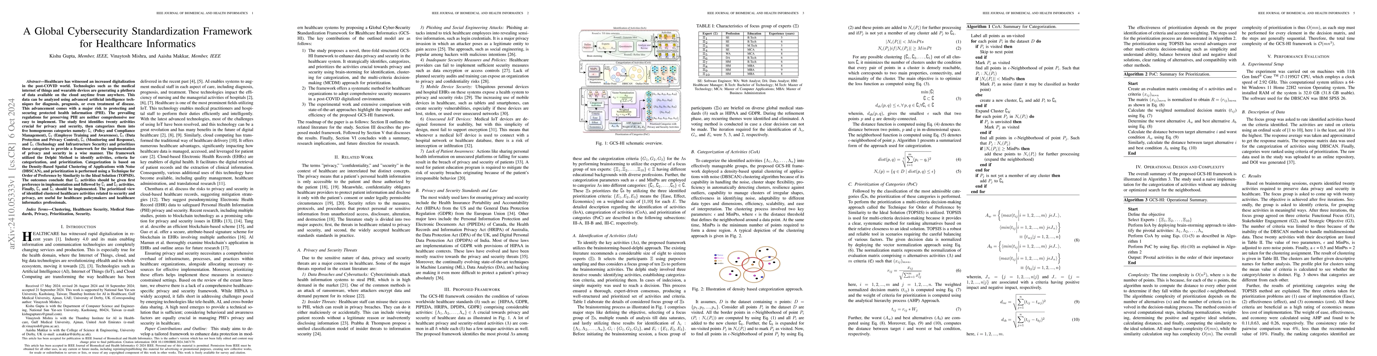 Thumbnail for A Global Cybersecurity Standardization Framework for Healthcare
  Informatics