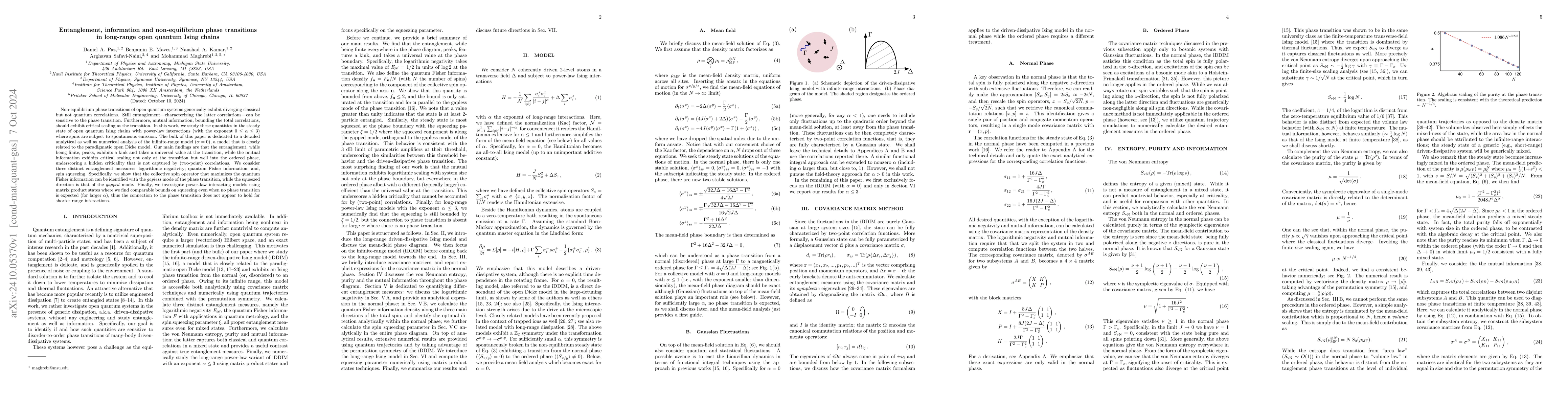Thumbnail for Entanglement, information and non-equilibrium phase transitions in
  long-range open quantum Ising chains