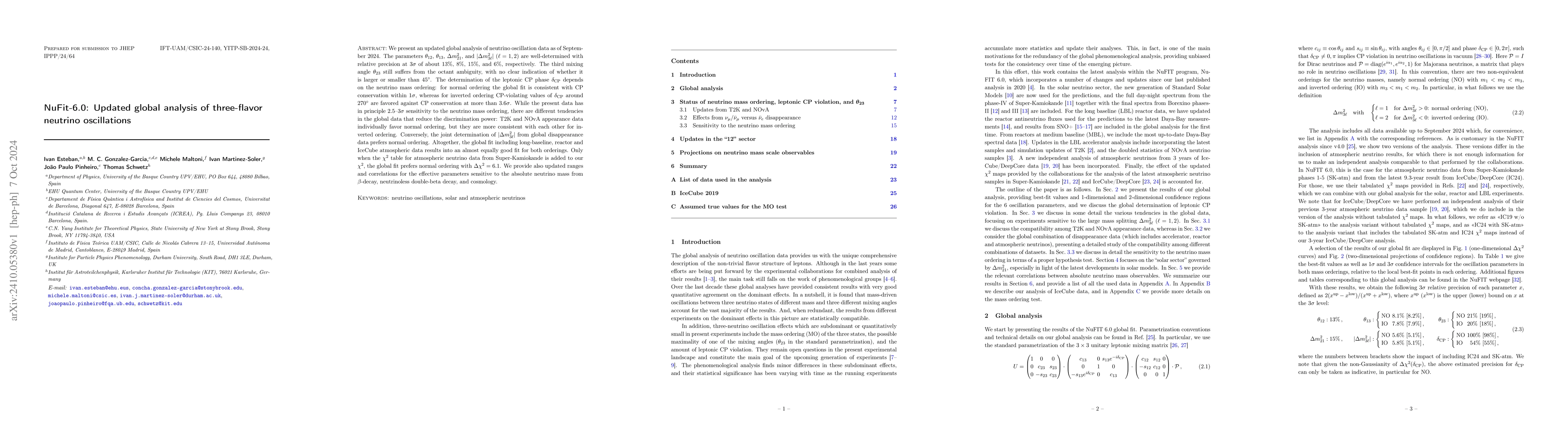Thumbnail for NuFit-6.0: Updated global analysis of three-flavor neutrino oscillations