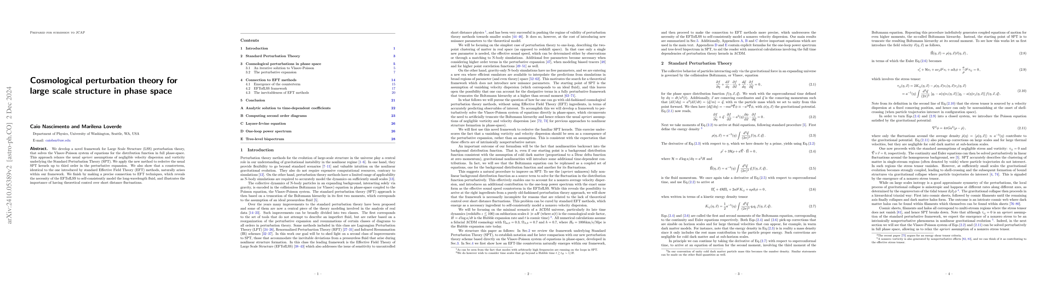 Thumbnail for Cosmological perturbation theory for large scale structure in phase
  space