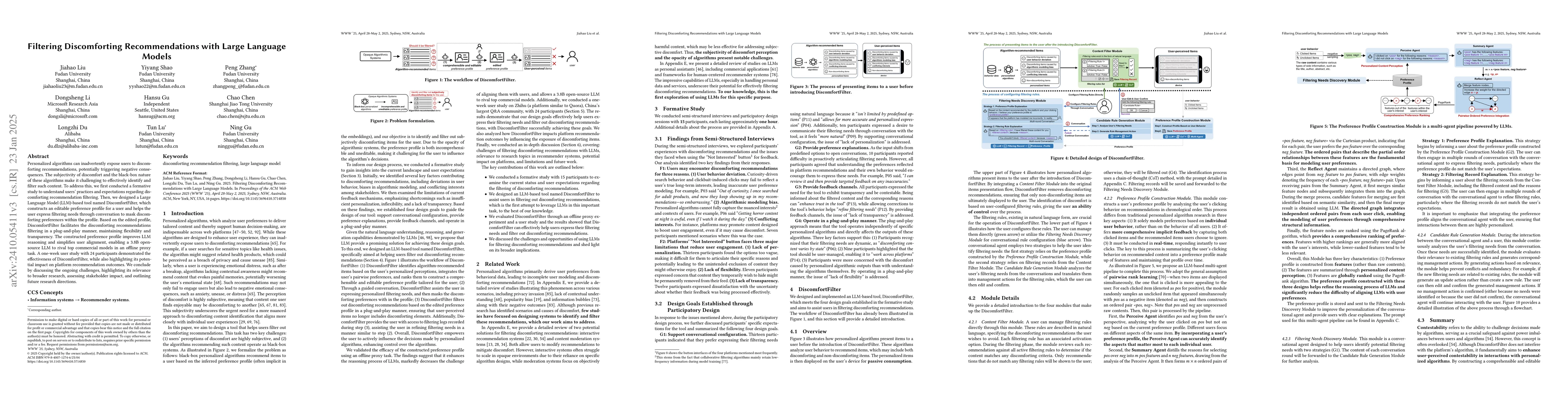 Thumbnail for Constructing and Masking Preference Profile with LLMs for Filtering
  Discomforting Recommendation
