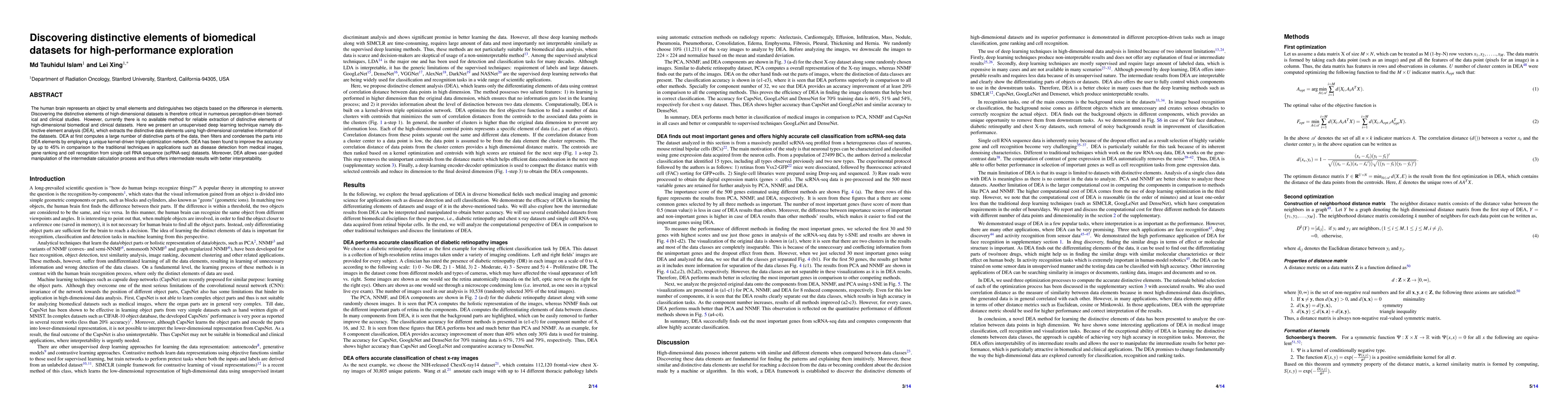 Thumbnail for Discovering distinctive elements of biomedical datasets for
  high-performance exploration