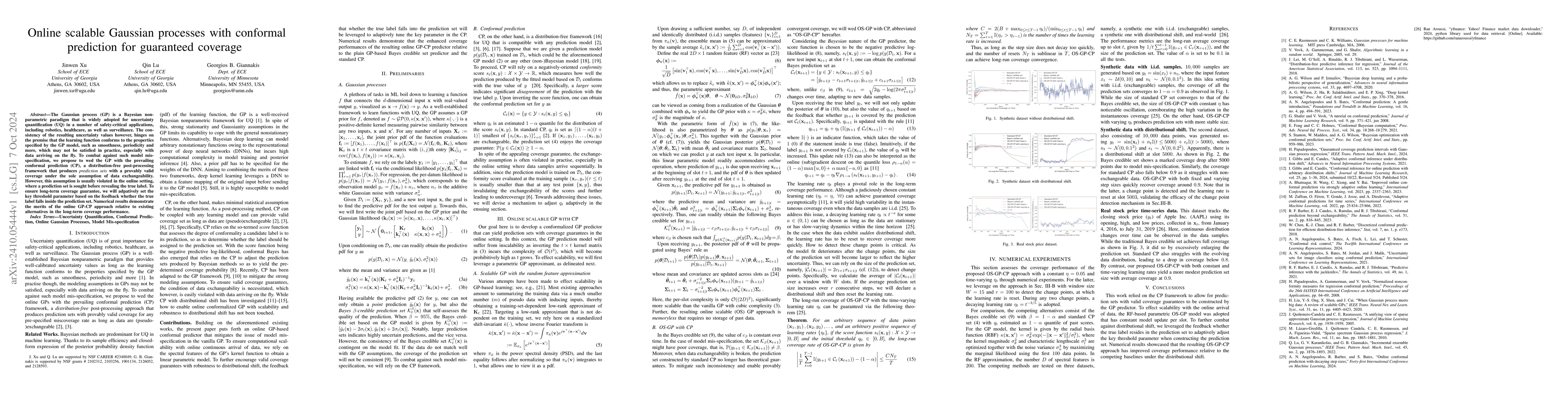 Thumbnail for Online scalable Gaussian processes with conformal prediction for
  guaranteed coverage