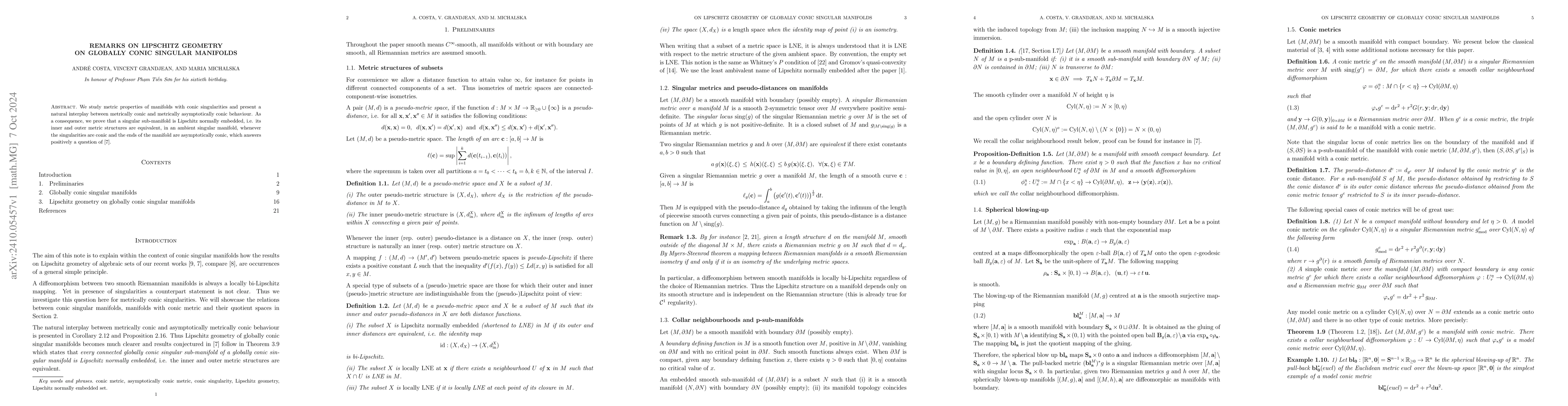 Thumbnail for Remarks on Lipschitz geometry on globally conic singular manifolds