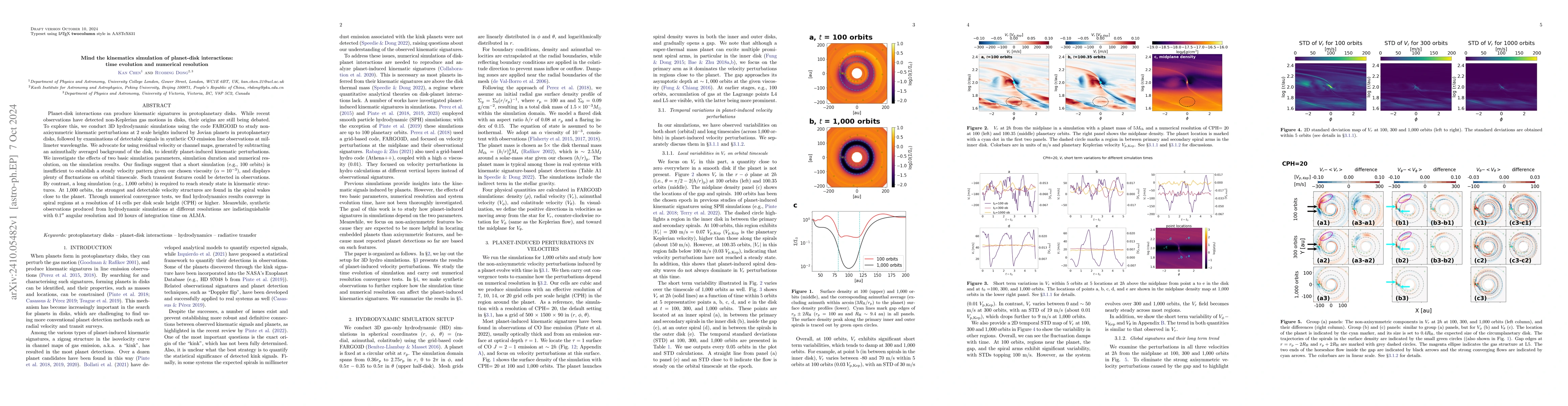 Thumbnail for Mind the kinematics simulation of planet-disk interactions: time
  evolution and numerical resolution