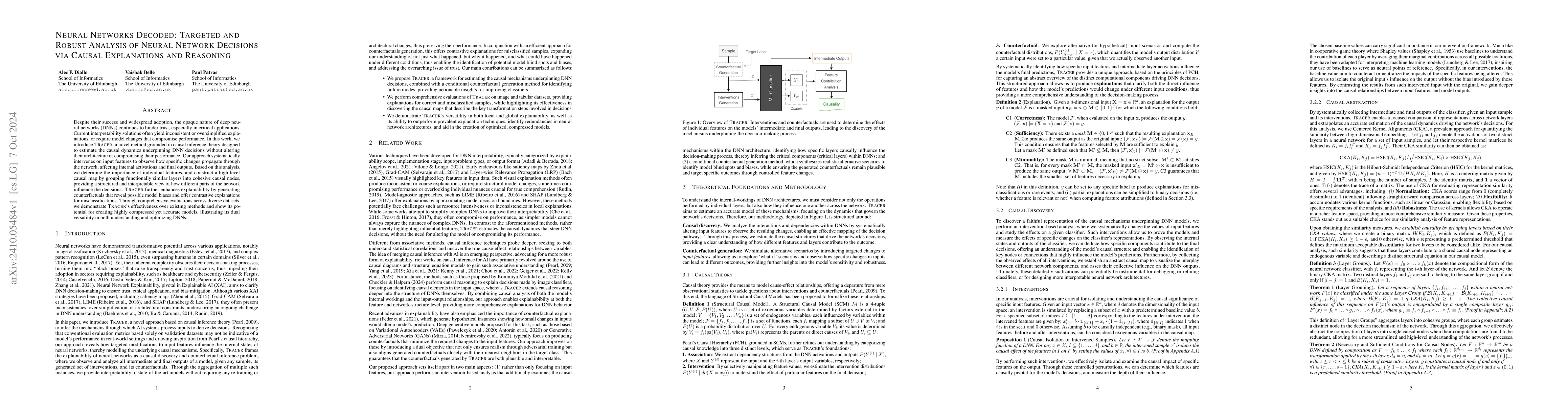 Thumbnail for Neural Networks Decoded: Targeted and Robust Analysis of Neural Network
  Decisions via Causal Explanations and Reasoning