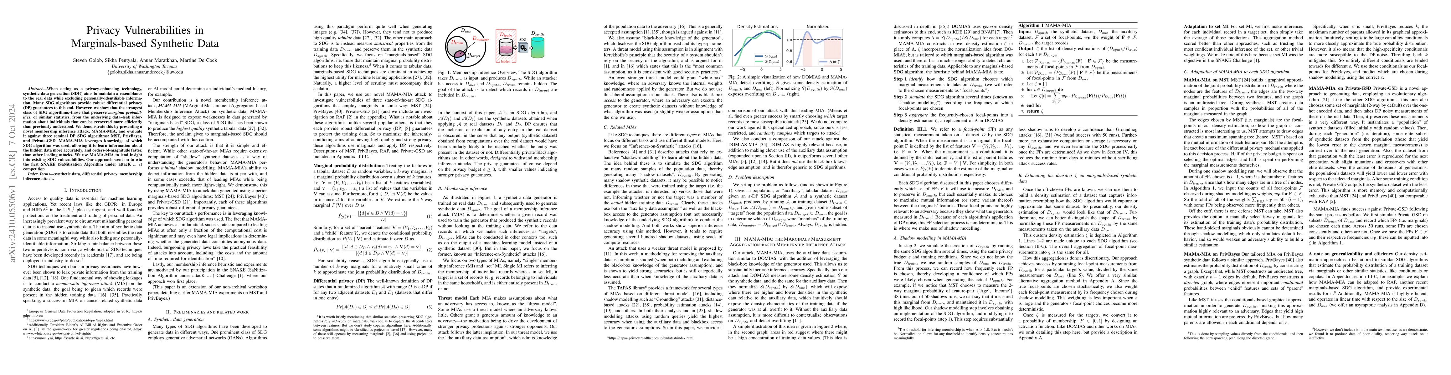 Thumbnail for Privacy Vulnerabilities in Marginals-based Synthetic Data