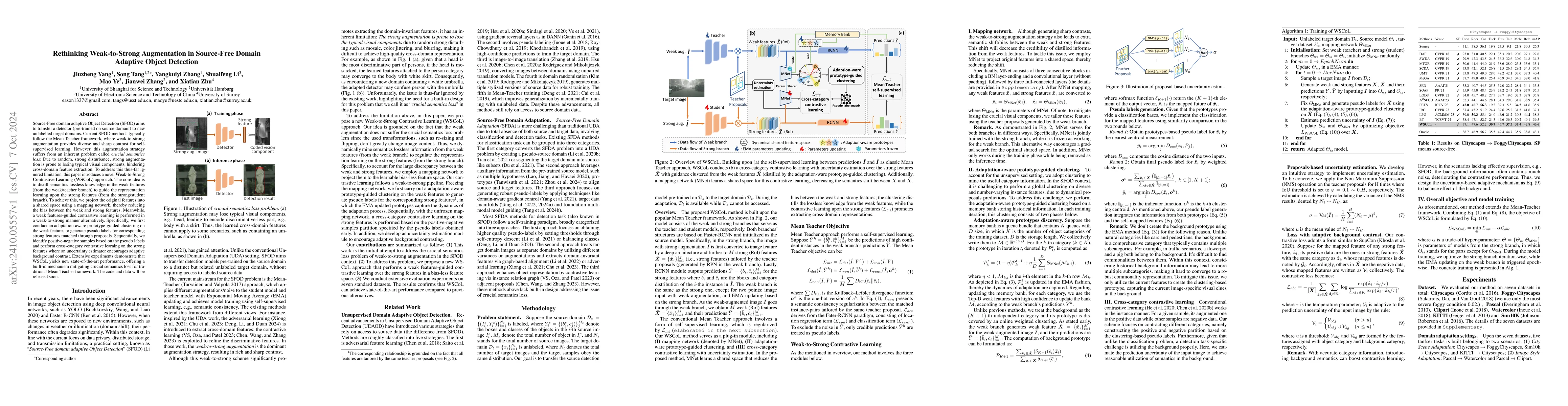 Thumbnail for Rethinking Weak-to-Strong Augmentation in Source-Free Domain Adaptive
  Object Detection