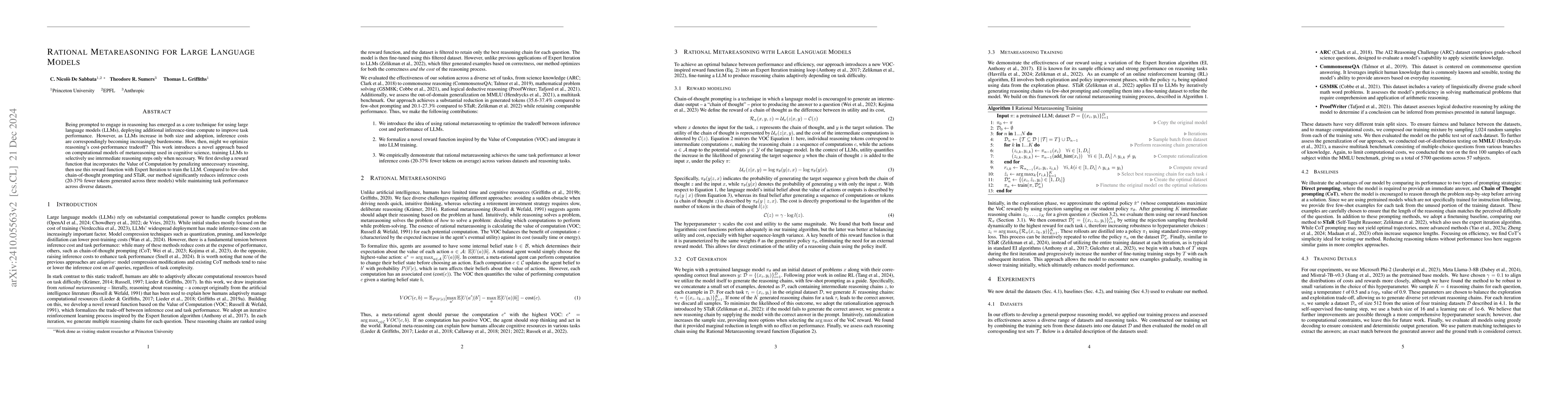 Thumbnail for Rational Metareasoning for Large Language Models