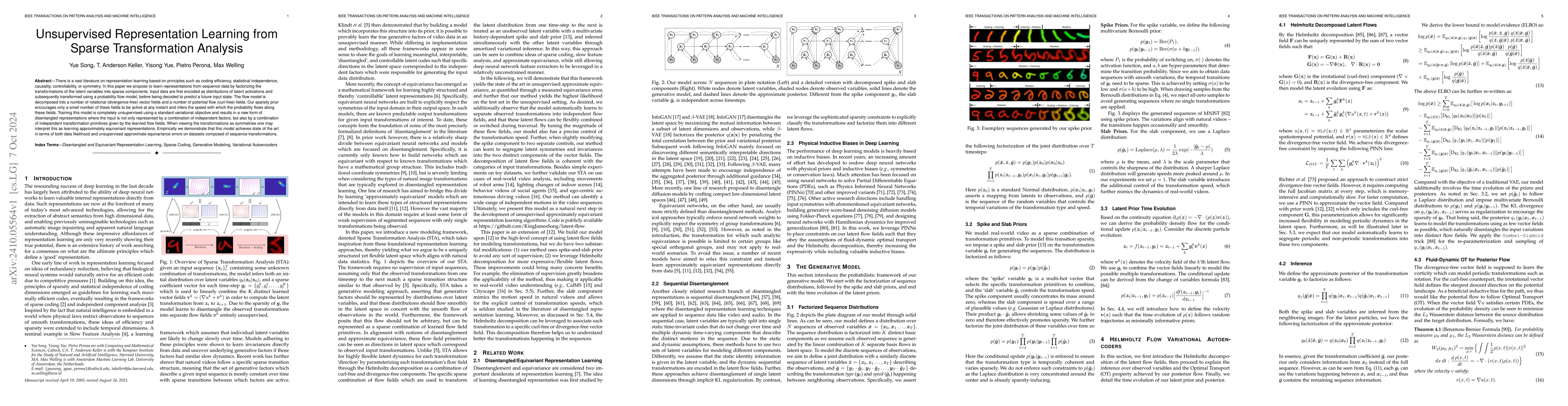 Thumbnail for Unsupervised Representation Learning from Sparse Transformation Analysis