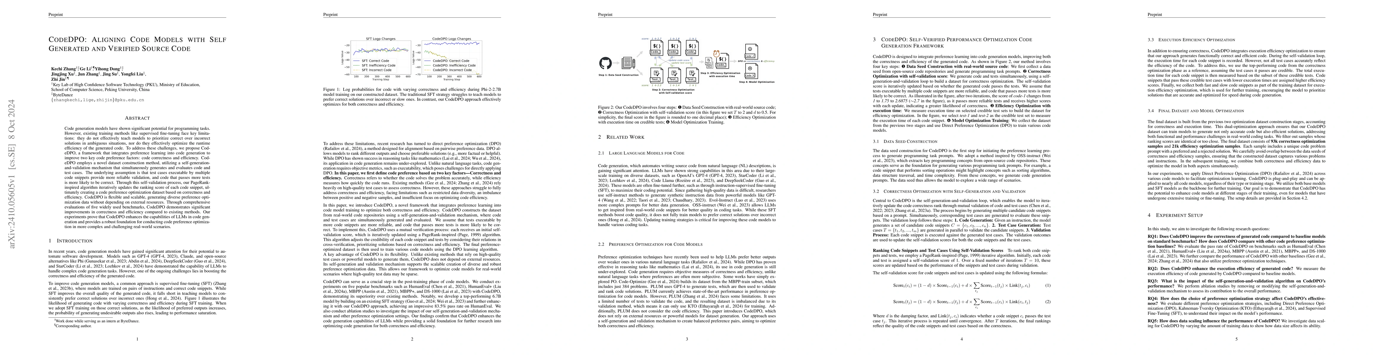 Thumbnail for CodeDPO: Aligning Code Models with Self Generated and Verified Source
  Code