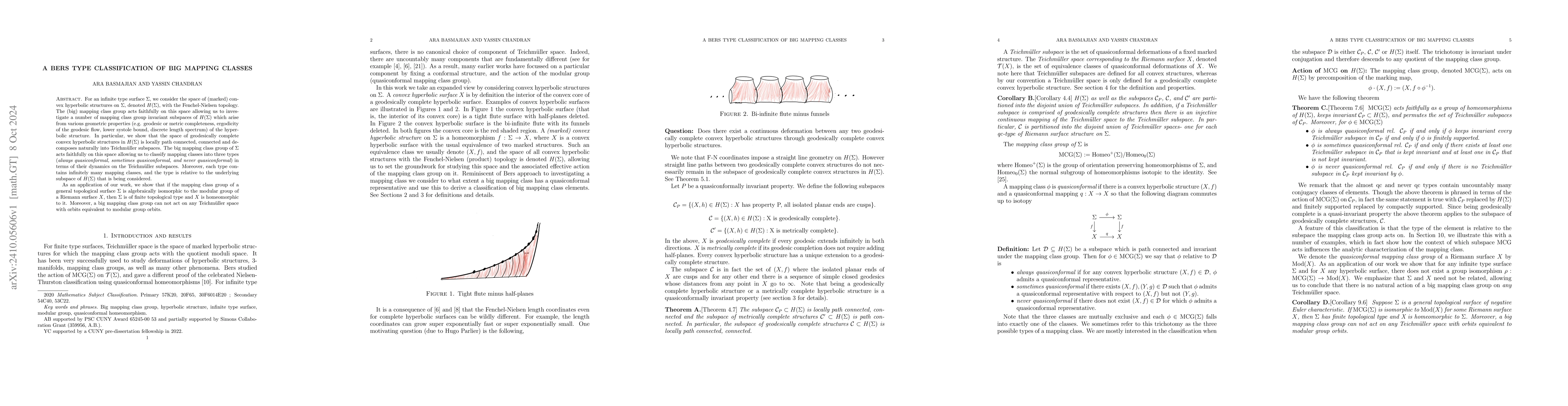 Thumbnail for A Bers type classification of big mapping classes