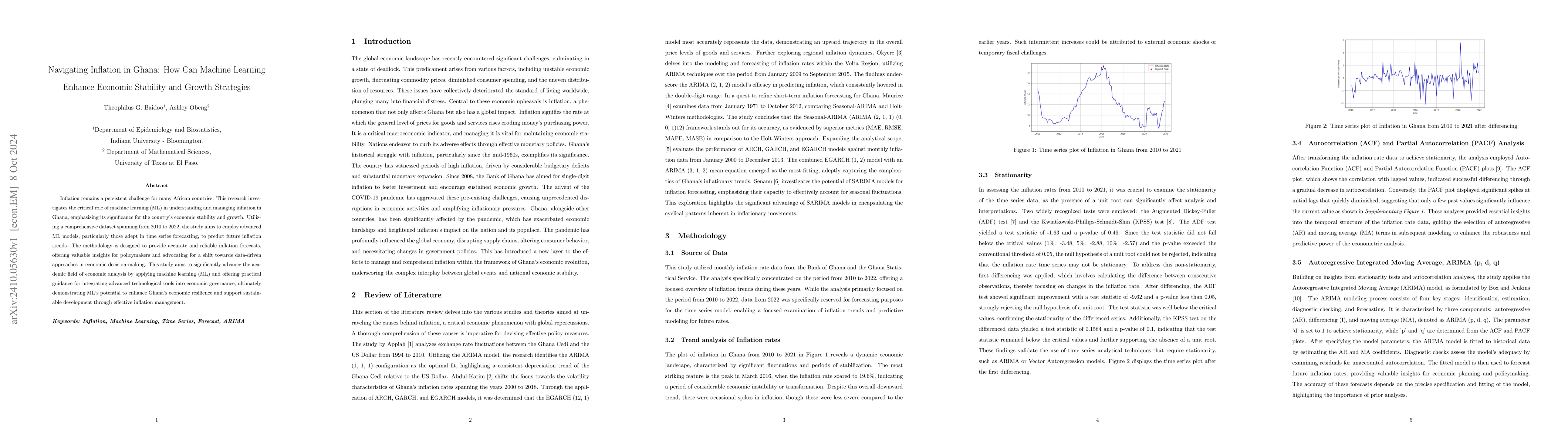 Thumbnail for Navigating Inflation in Ghana: How Can Machine Learning Enhance Economic
  Stability and Growth Strategies