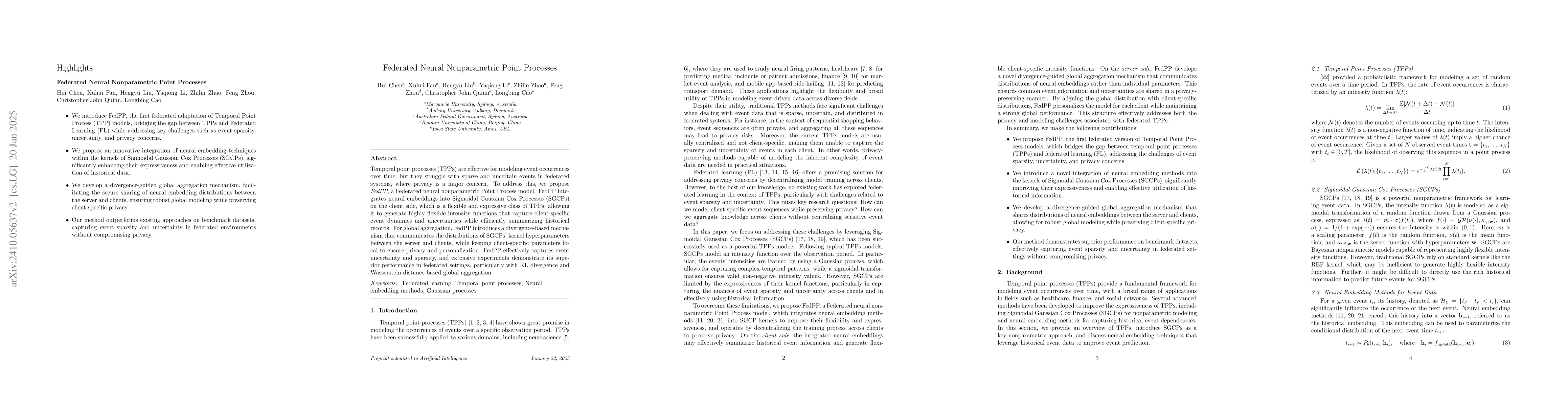 Thumbnail for Federated Neural Nonparametric Point Processes