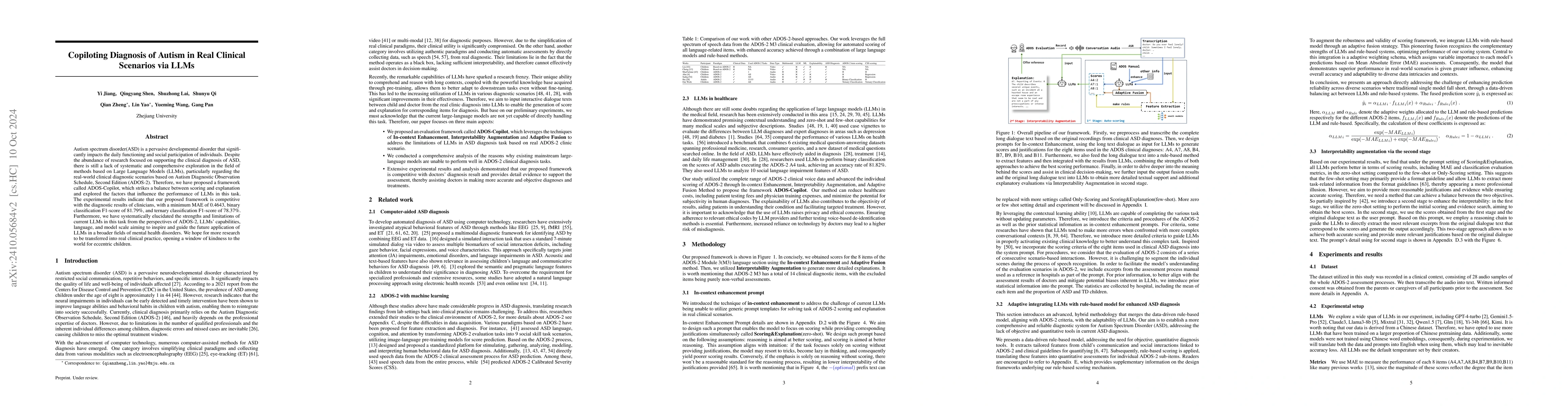 Thumbnail for Copiloting Diagnosis of Autism in Real Clinical Scenarios via LLMs
