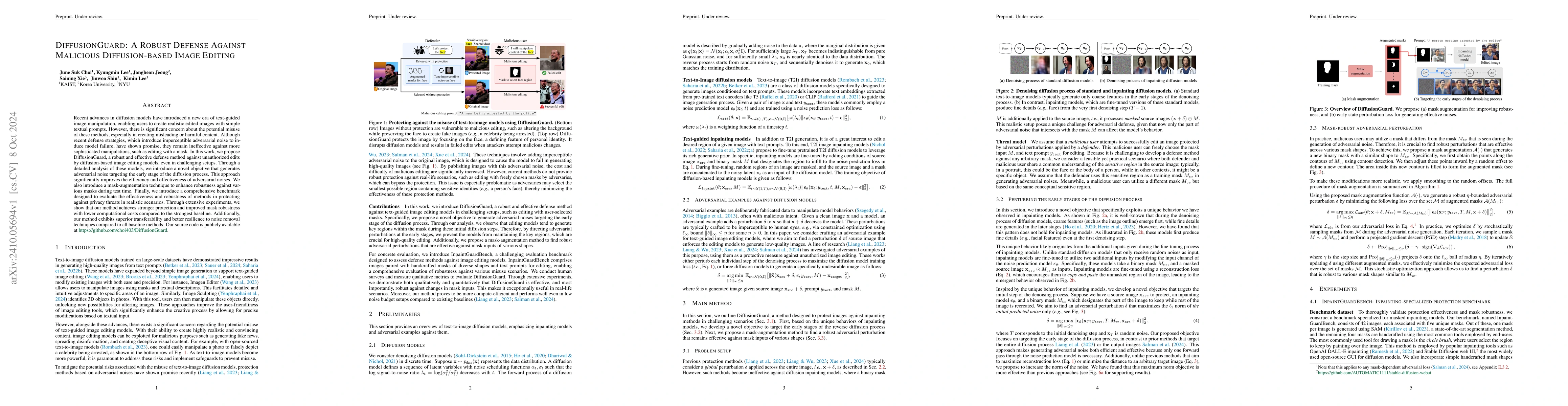 Thumbnail for DiffusionGuard: A Robust Defense Against Malicious Diffusion-based Image
  Editing